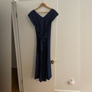 Vince Blue V-Neck Flutter Dress